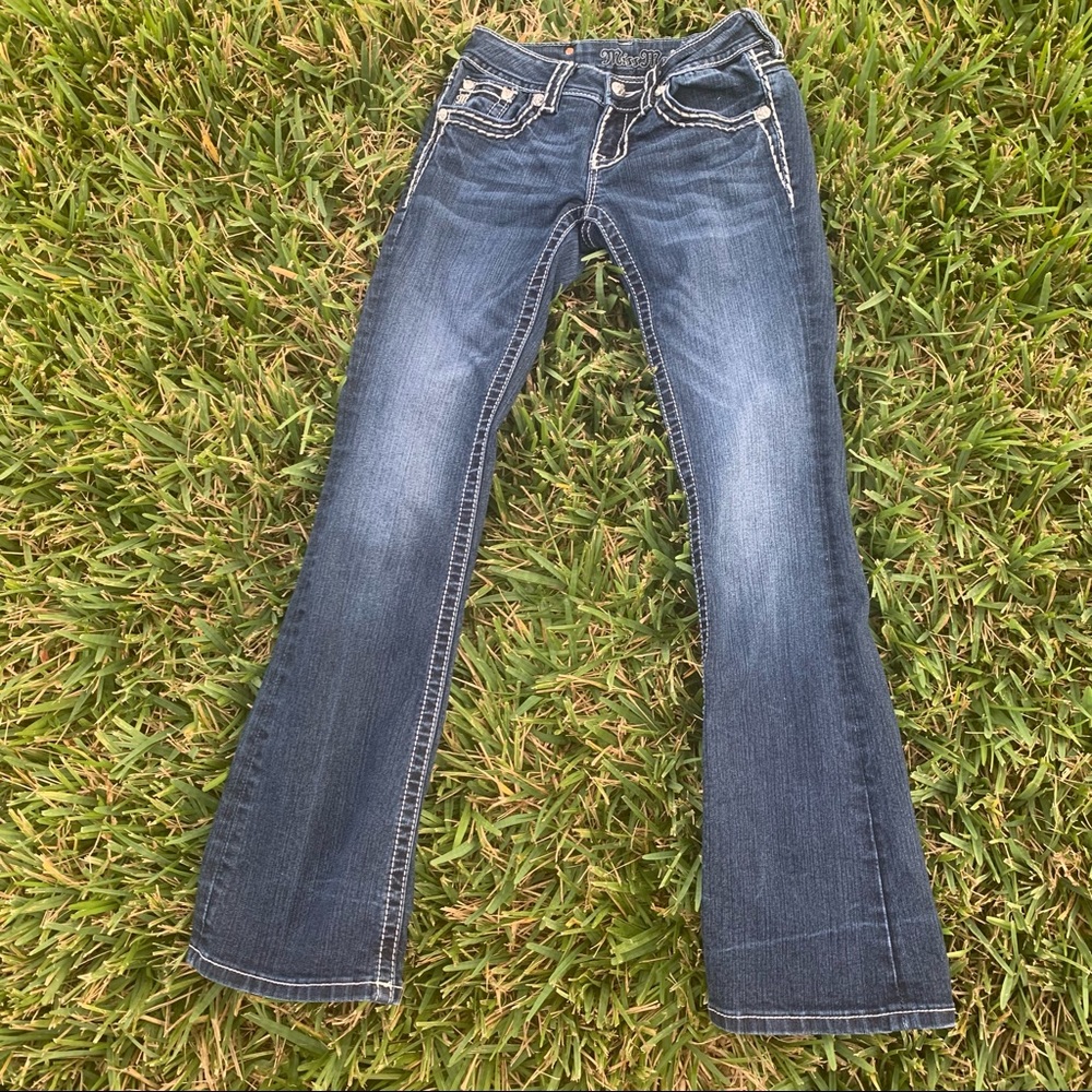 Rhinestone Bling Miss Me Bootcut Jeans Size 25 - Picture 2 of 9